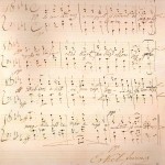 Original sheet music for the Hungarian national anthem